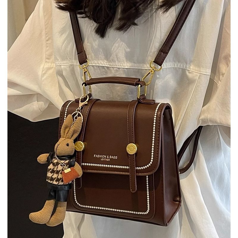 Vintage-Inspired Structured Crossbody Bag Kalsten