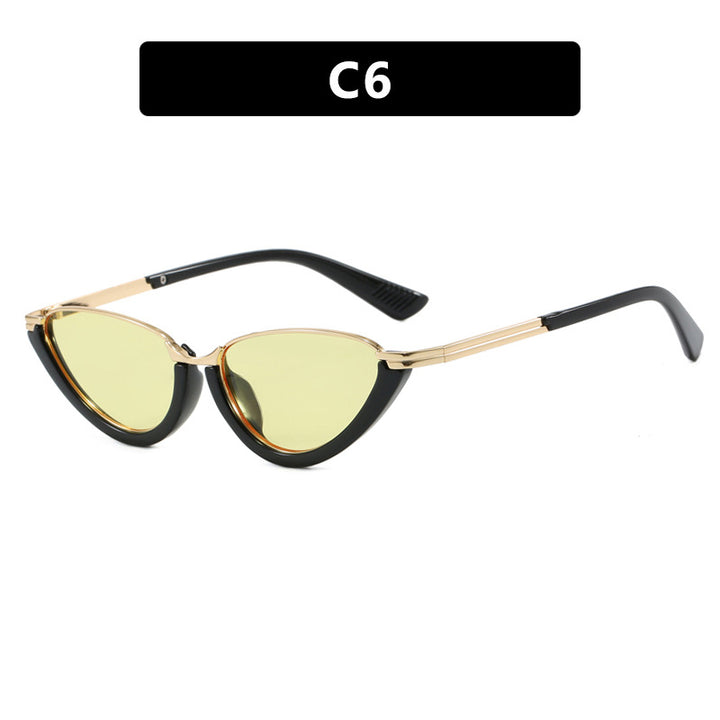 Women futuristic Cat-Eye sunglasses with golden accents Kalsten