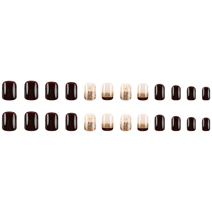 Glittering French Tip Nail Art Set Kalsten