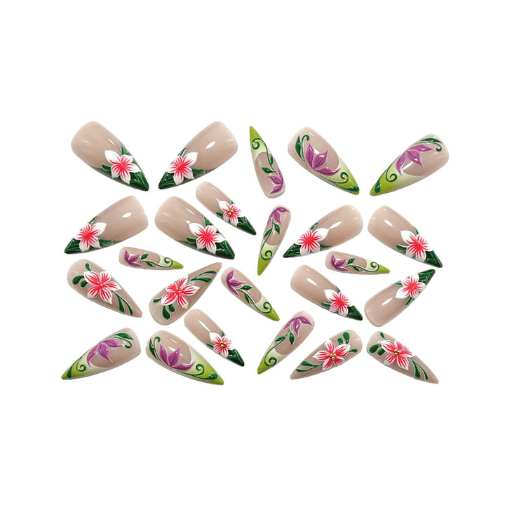 Artificial nails with exquisite floral pattern Kalsten