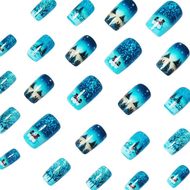Winter Art Nails in Snowman Design Kalsten
