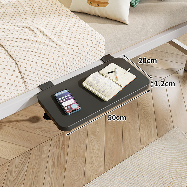 Clamp-On Floating Bedside Shelf with Bamboo Top and Slim Profile