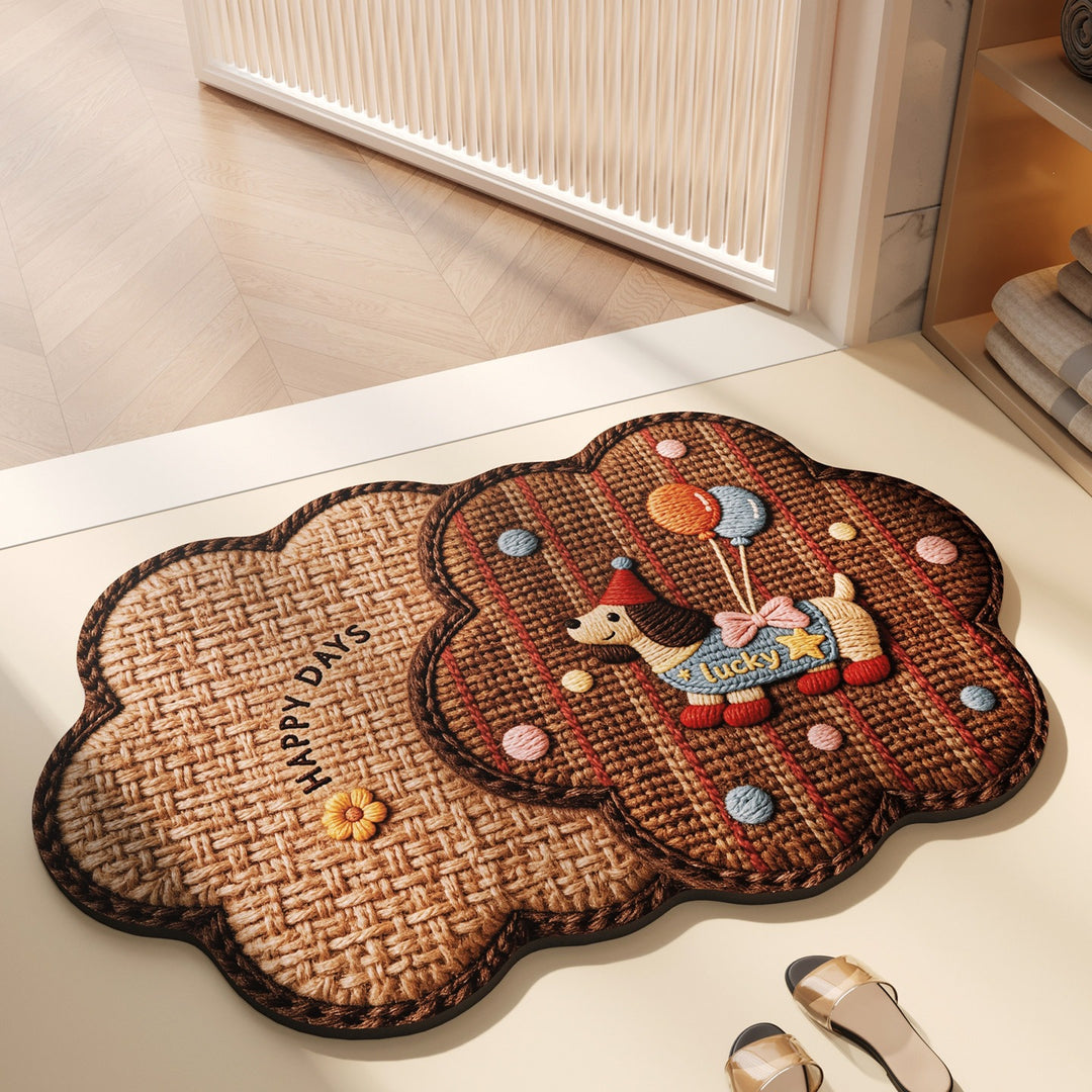 Floral Design Bath Mat
