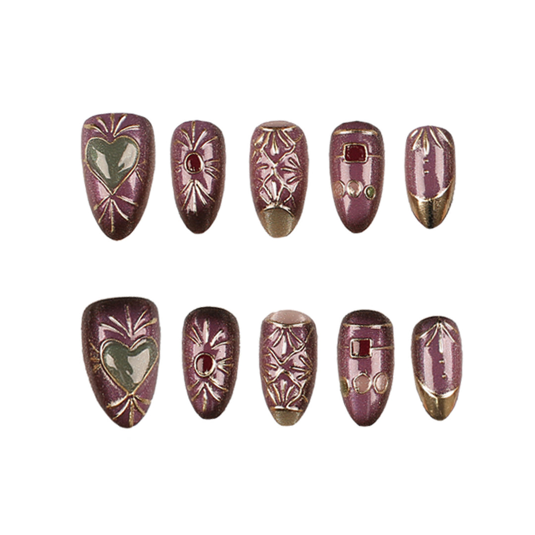 Decorative Press-On Nail Tips Set