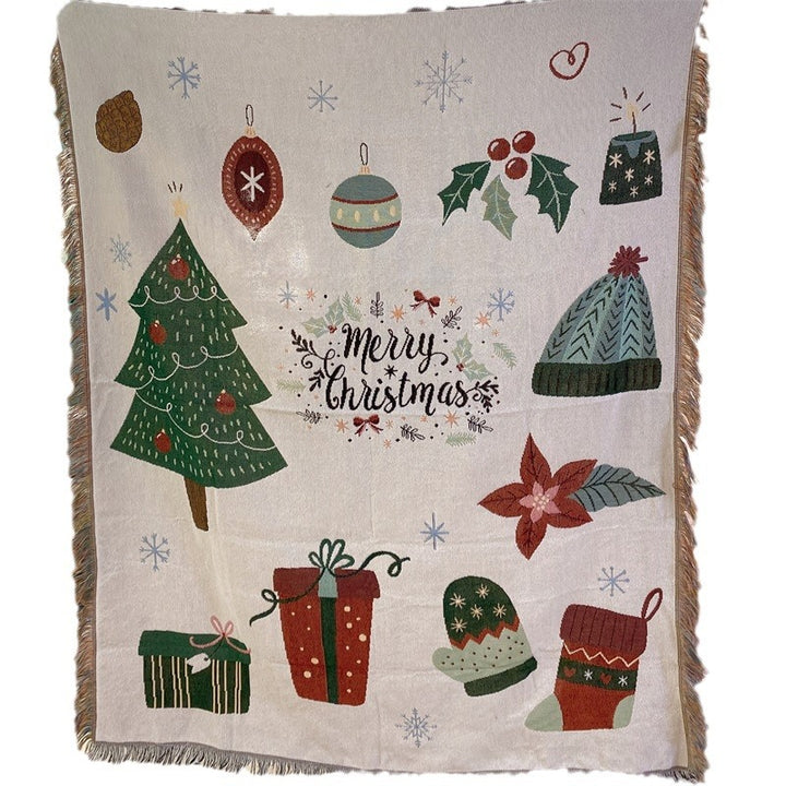 Cozy Holiday-Themed Throw Blanket
