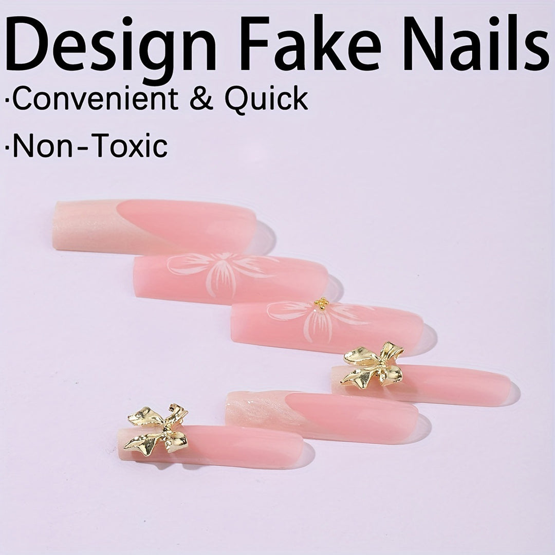 Artificial nail set with floral details Kalsten