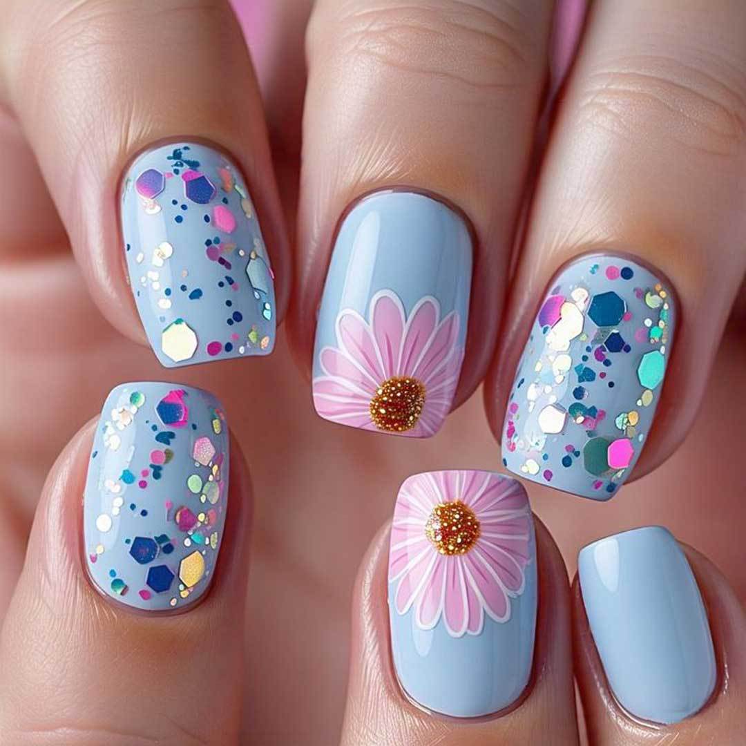 Floral Decorated Nail Art Kit