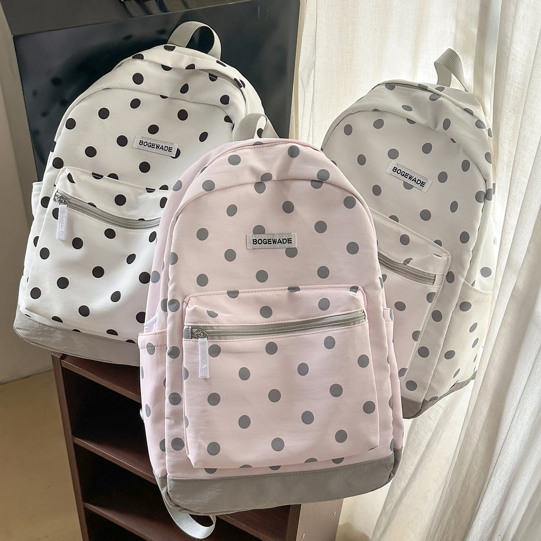 Casual Dot-Printed Backpack Kalsten