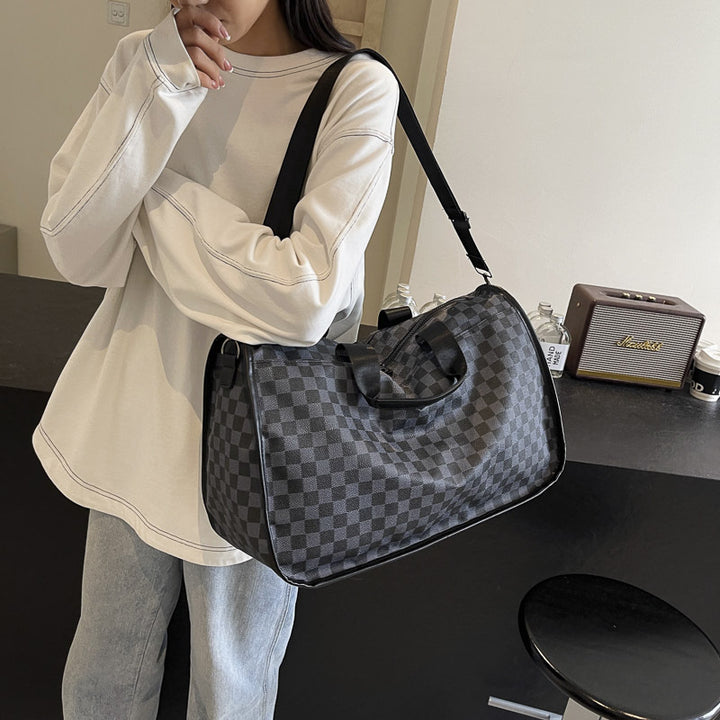 Stylish Checkerboard Travel Duffel Bag Kalsten