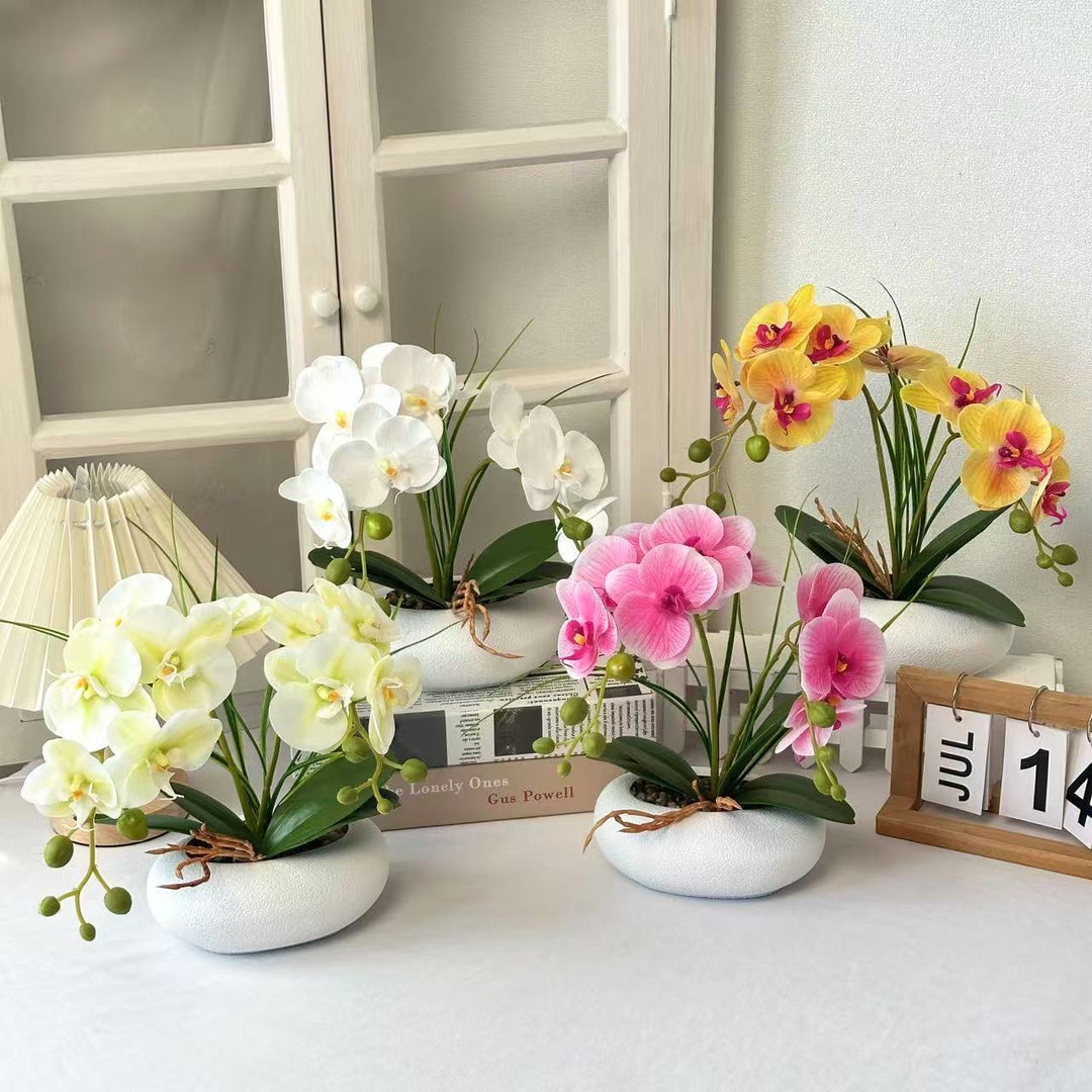 Lifelike Orchid Flower Bouquet Arrangement