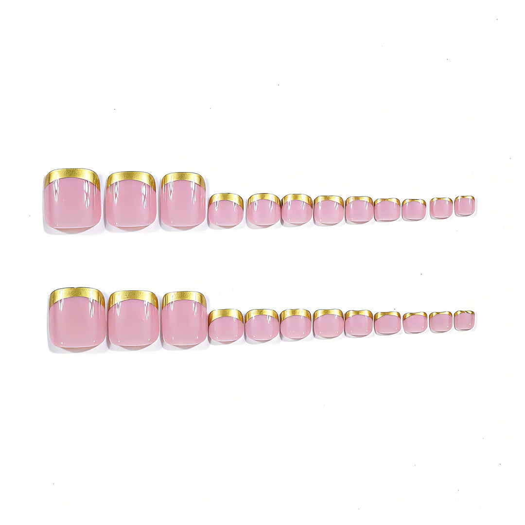 Elegant Gold Tipped Nail Art Kalsten