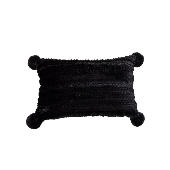 Textured Pom-Pom Decorative Cushion