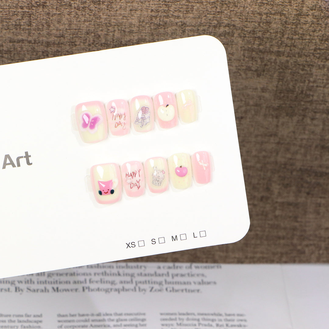 Whimsical Character-Themed Press-On Nail Set Kalsten