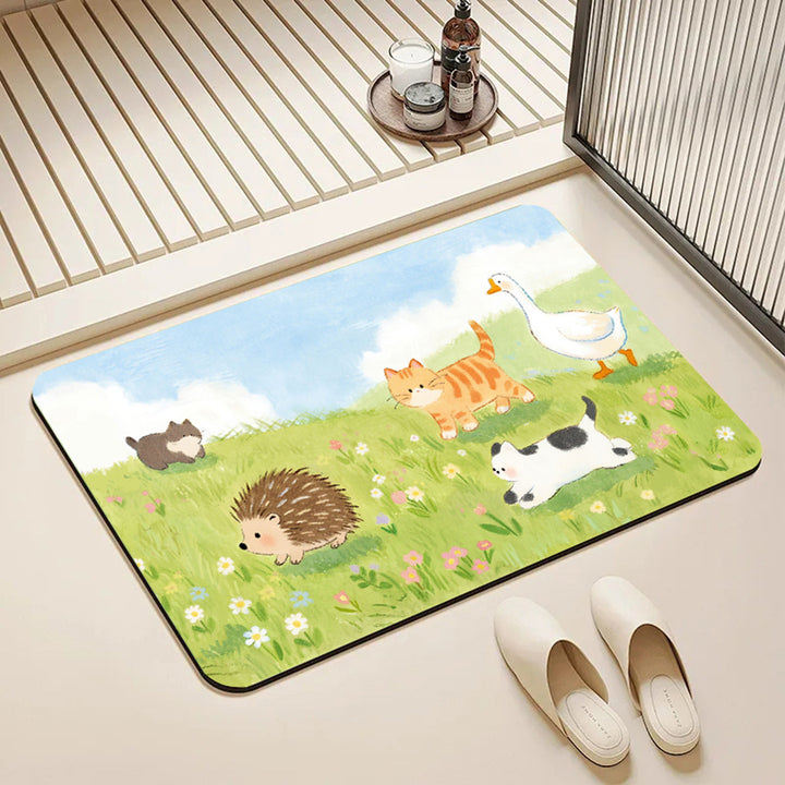 Playful Animal-Themed Area Mat