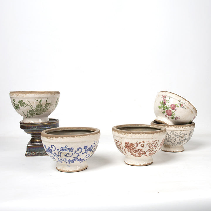 Floral Ceramic Planter Kalsten