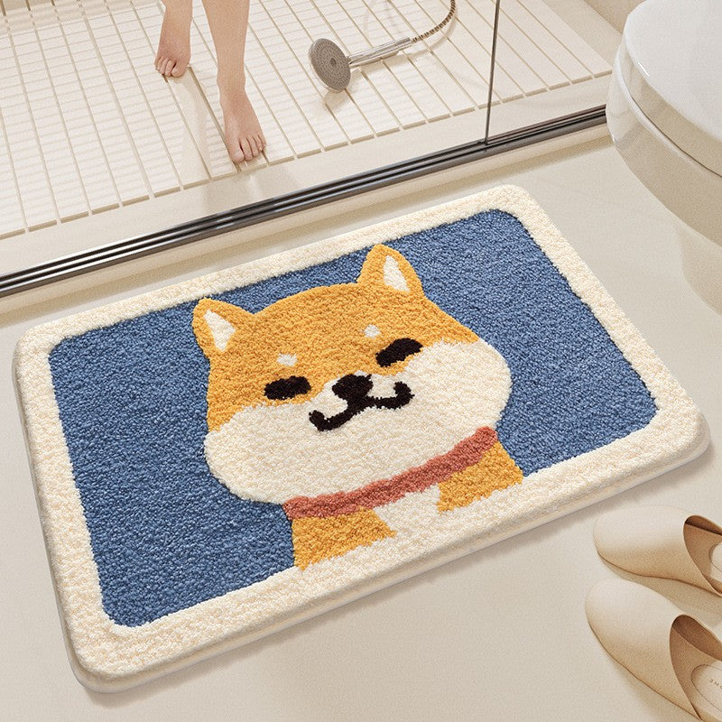 Plush Cartoon Cat Bath Mat