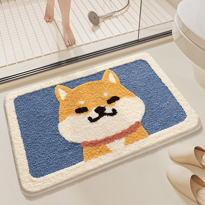 Plush Cartoon Cat Bath Mat