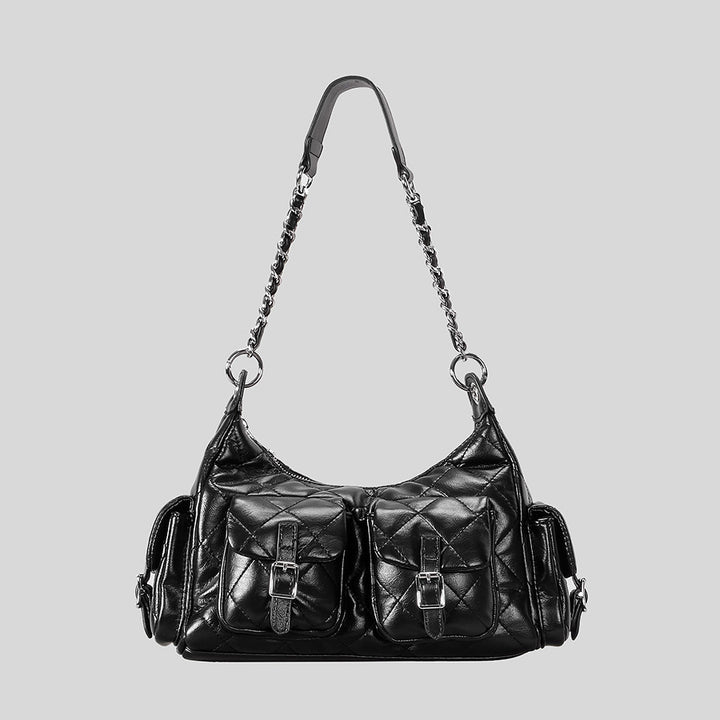 Quilted Multi-Pocket Handbag