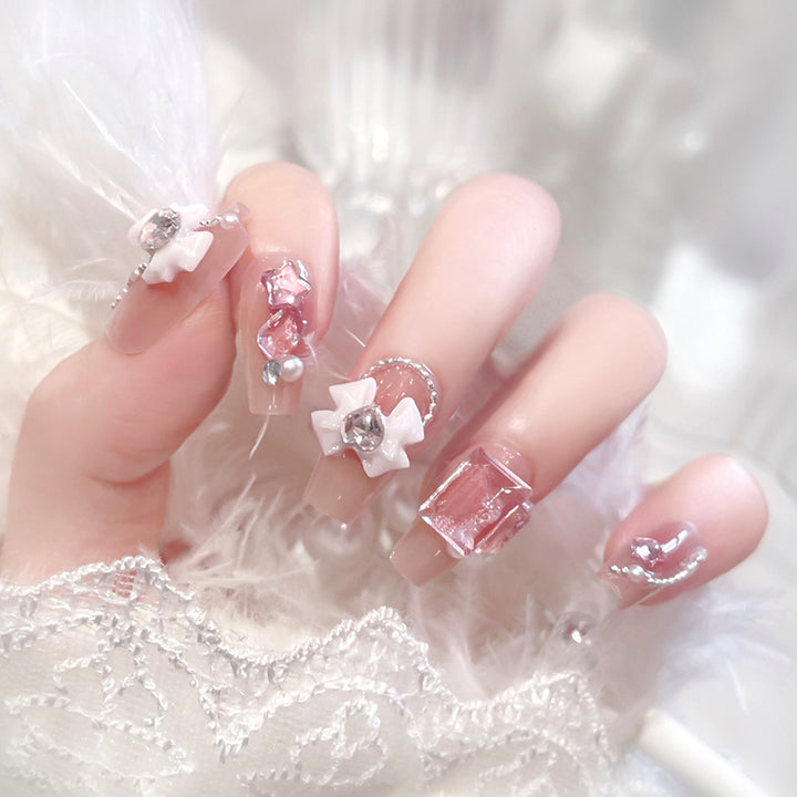 Artistic 3D Floral Press-On Nail Set Kalsten