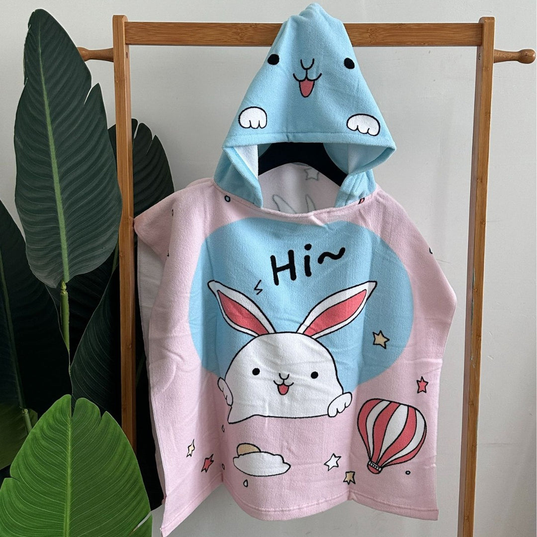 Kids' Shark-Themed Hooded Towel Poncho Kalsten