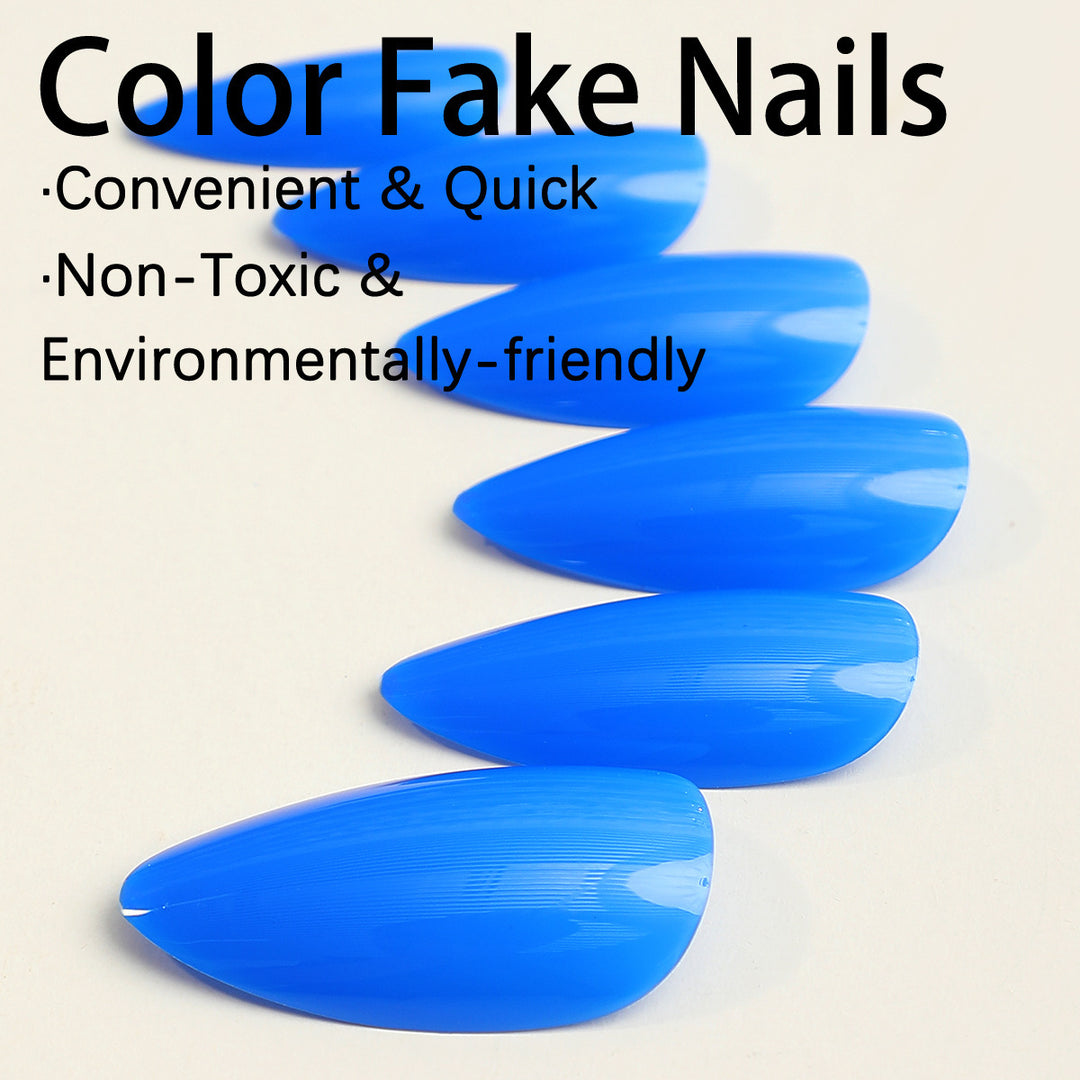 Acrylic nail set with elegant, shiny design Kalsten