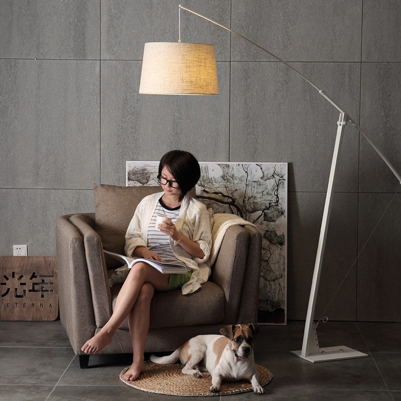 Arc Floor Lamp with Adjustable Shade