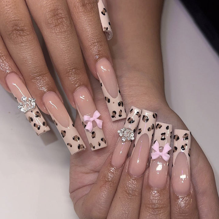 Animal Print Glam Press-On Nails Kalsten