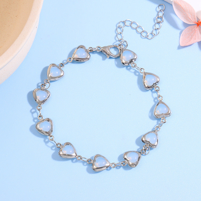 Heart-Shaped Link Anklet Kalsten