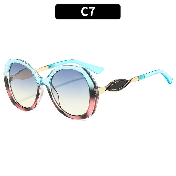Oversized Geometric Shell Sunglasses Classic Style