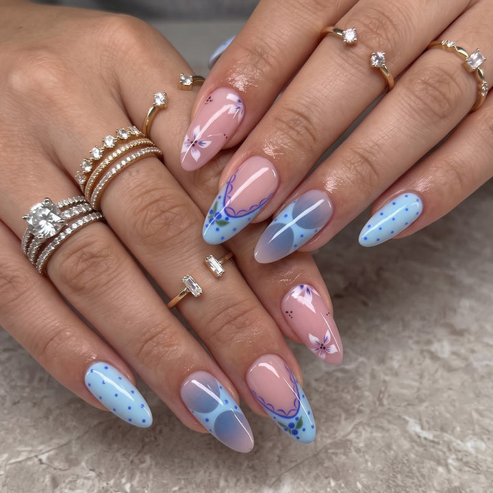 Artistic Press-On Nail Design