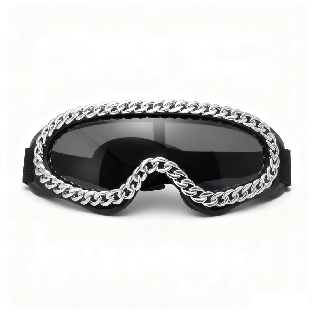 Women's fashionable sports sunglasses with golden chain decoration Kalsten
