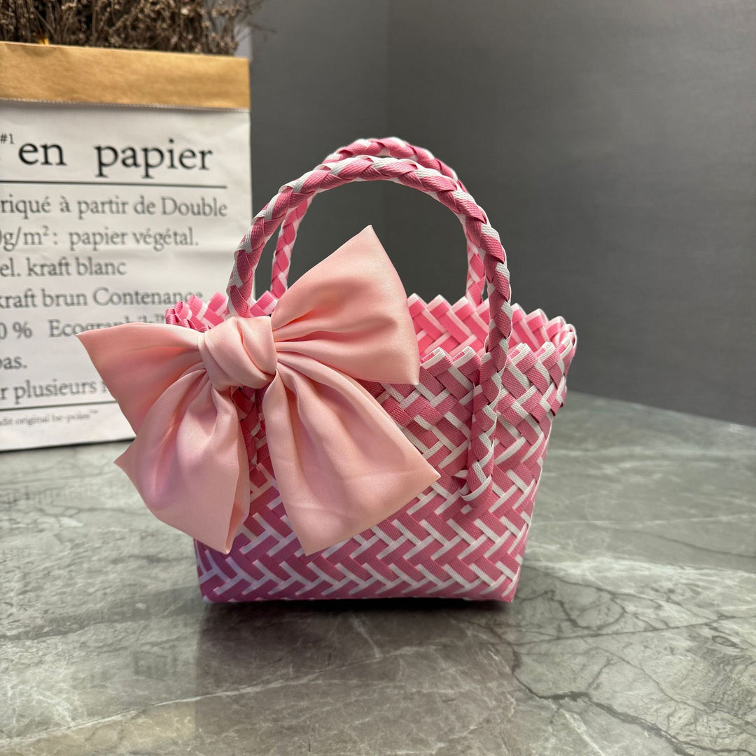 Playful basket bag with bow Kalsten