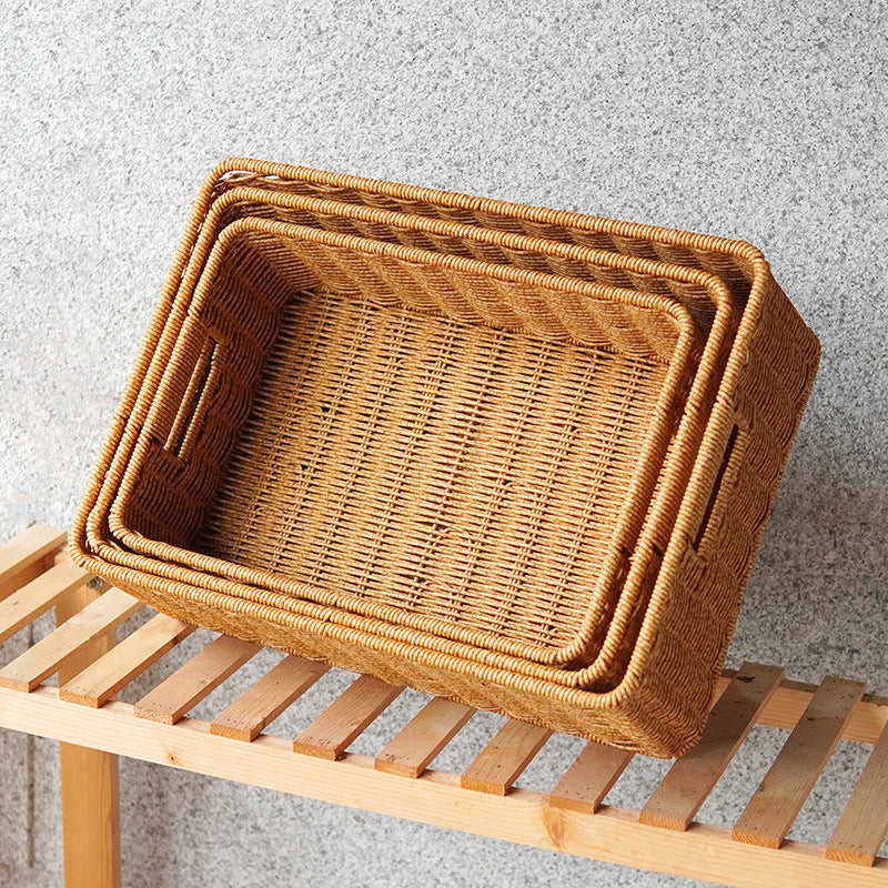 Handwoven Rectangular Storage Basket Kalsten