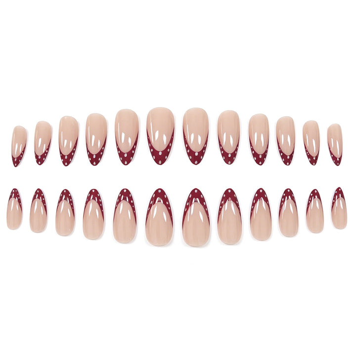 Decorative French Tip Acrylic Nail Enhancements Kalsten