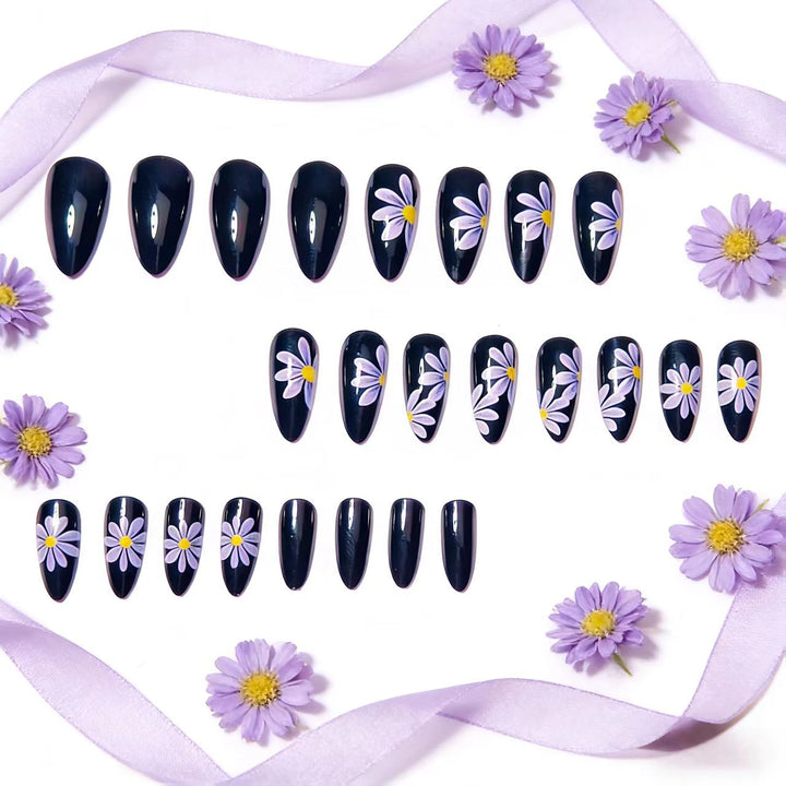 Artificial nails with floral patterns and elegant design Kalsten