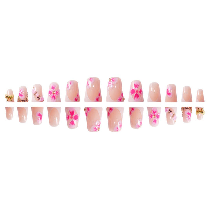Decorative Floral Press-On Nail Art Enhancements Kalsten
