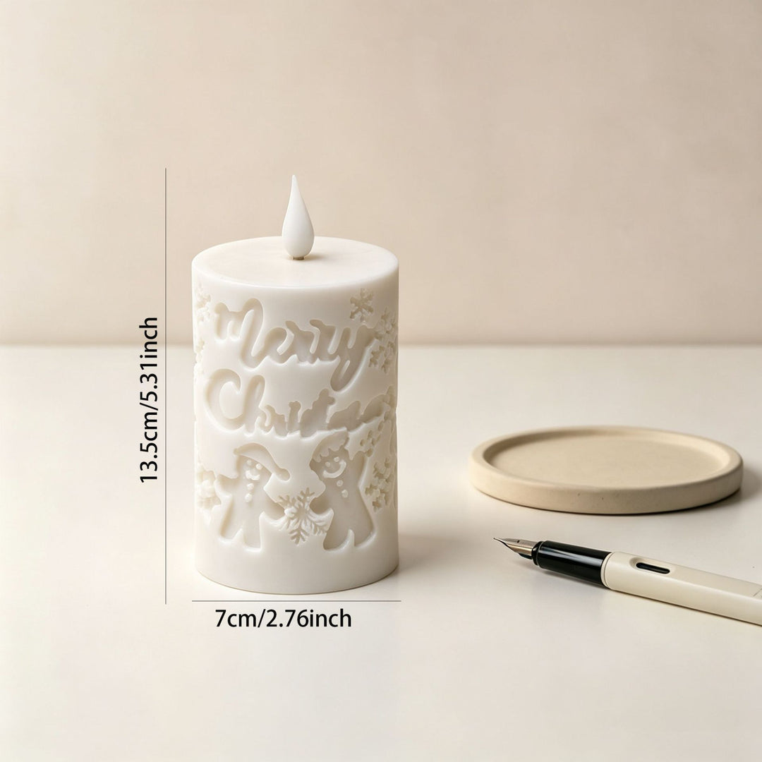 Festive Christmas candle