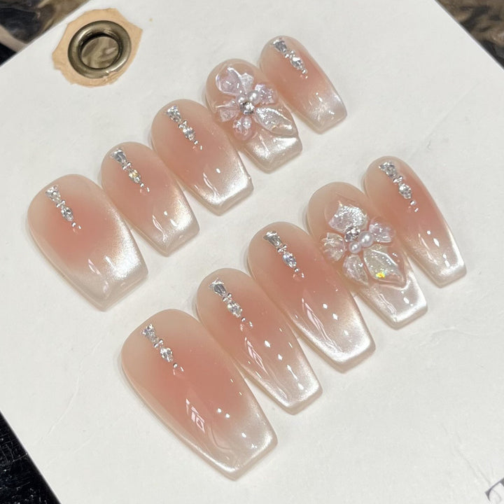 Artificial Nail Set with Romantic Design Kalsten