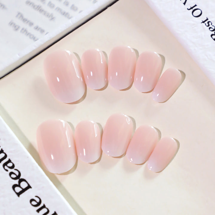 Elegant Gel Nail Extensions in Modern French Tip Design Kalsten
