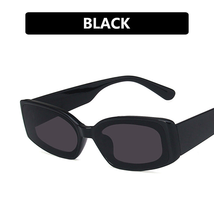 Women's futuristic square sunglasses with transparent frame design and UV protection Kalsten