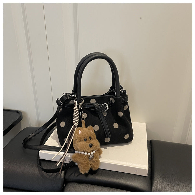 Stylish Polka Dot Handheld Tote Bag