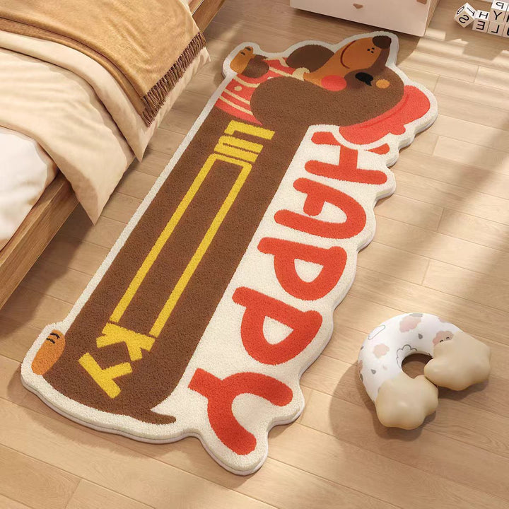 Cartoon Panda Character Area Rug
