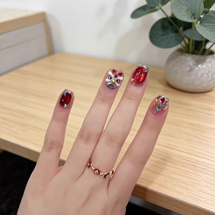 Glittery Articulated Press-On Nails Kalsten