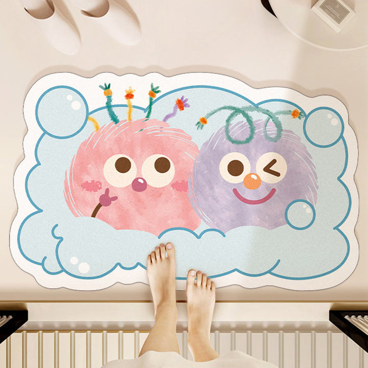 Playful Cartoon Blob Bath Mat