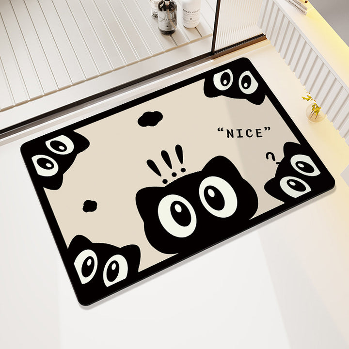 Playful Cartoon-Themed Bathroom Rug Kalsten