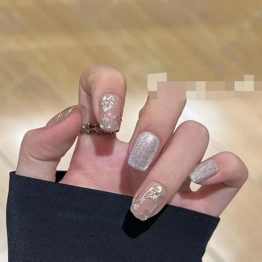 Elegant Sparkling Press-On Nail Set Kalsten