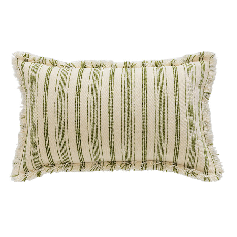 Textured Striped Throw Pillow