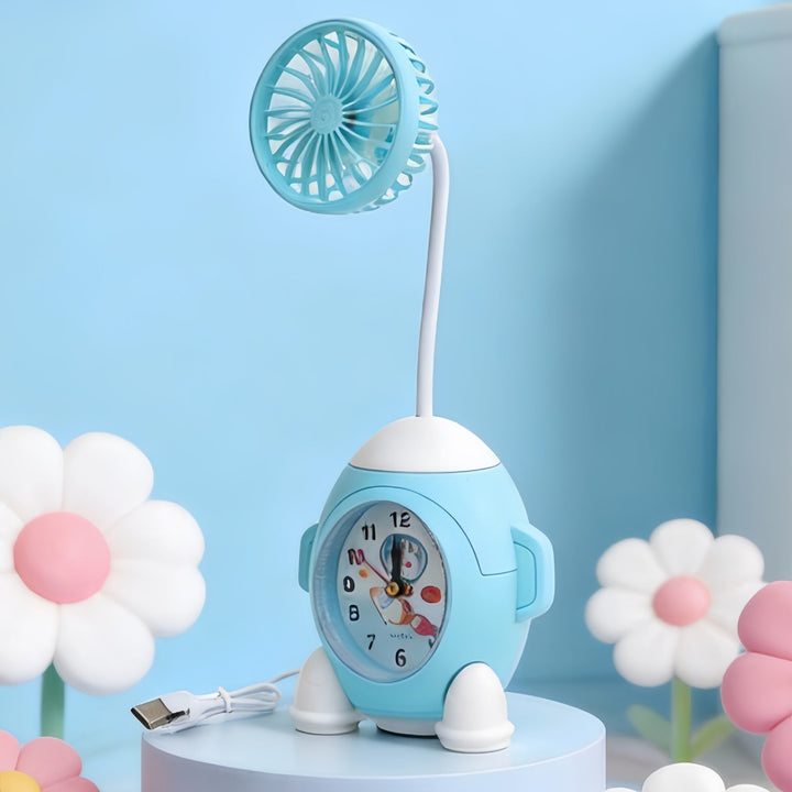 Ladies multifunctional table clock with integrated fan Kalsten