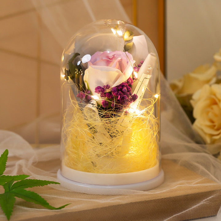Decorative glass ball with LED lighting