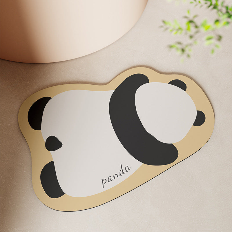 Cute Panda-Themed Bath Mat Kalsten